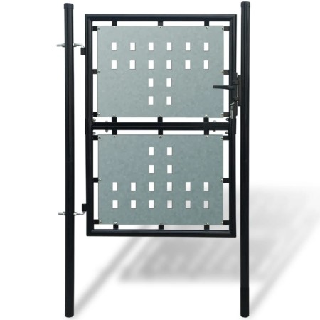 Puerta de valla de jardín negra 100x200 cm de vidaXL, Puertas de jardín - Ref: Foro24-141687, Precio: 202,68 €, Descuento: %