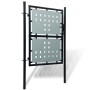 Puerta de valla de jardín negra 100x200 cm de vidaXL, Puertas de jardín - Ref: Foro24-141687, Precio: 202,68 €, Descuento: %