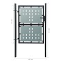 Puerta de valla de jardín negra 100x200 cm de vidaXL, Puertas de jardín - Ref: Foro24-141687, Precio: 202,68 €, Descuento: %
