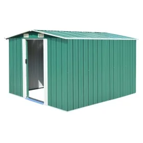 Grüner Gartenschuppen aus Metall, 257 x 298 x 178 cm von vidaXL, Schuppen - Ref: Foro24-143340, Preis: 354,86 €, Rabatt: %