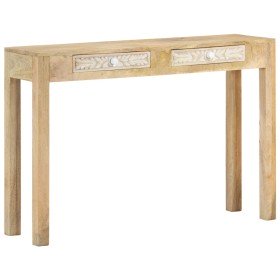 Mesa consola madera maciza de mango decolorada 110x30x75 cm