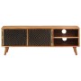 Mueble de TV madera maciza de acacia 112x30x40 cm