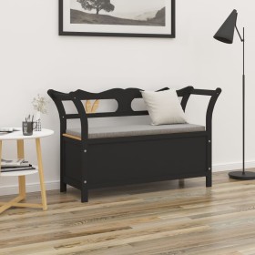 Banco madera maciza de abeto negro 107x45x75,5 cm en Bancos para recibidores y almacenamiento | Comprar online en Foro24