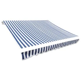 Blue and white canvas awning 350x250 cm by vidaXL, Awnings - Ref: Foro24-143699, Price: 42,33 €, Discount: %