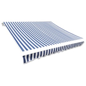 Toldo de lona azul y blanco 350x250 cm