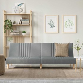 Sofá cama tela gris claro Sofá cama tela gris claro