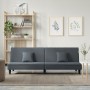 Sofá cama de terciopelo gris oscuro