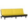 Sofá cama de tela amarillo claro