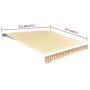Orange and white canvas awning 350x250 cm by vidaXL, Awnings - Ref: Foro24-143705, Price: 36,71 €, Discount: %