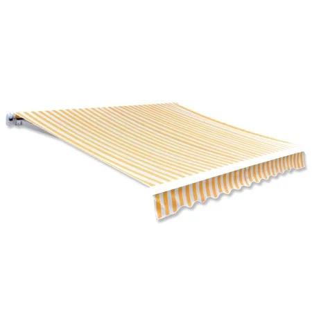 Orange and white canvas awning 450x300 cm by vidaXL, Awnings - Ref: Foro24-143706, Price: 56,69 €, Discount: %