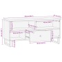 Mueble de TV madera reciclada madera contrachapada 100x33x46cm