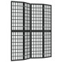 Biombo plegable con 4 paneles estilo japonés negro 160x170 cm