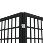 Biombo plegable con 4 paneles estilo japonés negro 160x170 cm