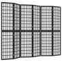 Biombo plegable con 6 paneles estilo japonés negro 240x170 cm