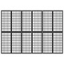Biombo plegable con 6 paneles estilo japonés negro 240x170 cm