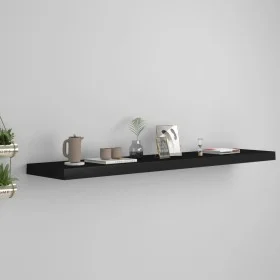 Black MDF floating wall shelf 120x23.5x3.8 cm by vidaXL, Shelves and shelves - Ref: Foro24-323841, Price: 36,38 €, Discount: %