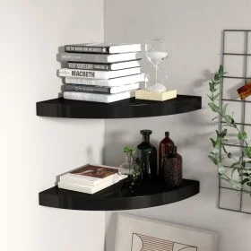Corner floating shelves 2 pcs MDF black 35x35x3.8 cm by vidaXL, Shelves and shelves - Ref: Foro24-323920, Price: 53,86 €, Dis...