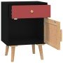 Mesitas de noche 2 uds madera contrachapada negro 40x30x55 cm en Mesitas de noche | Comprar online en Foro24