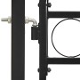 Cancela de valla doble puerta con arco 400x125 cm acero negro