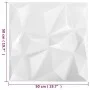 3D-Wandpaneele 24 Einheiten 50x50 cm diamantweiß 6 m² von vidaXL, Wandverkleidung - Ref: Foro24-150911, Preis: 76,92 €, Rabat...