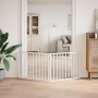 Puerta para perros plegable de 2 paneles, madera de álamo, blanca, 160 cm en Casetas y cercados para perros | Comprar online en 