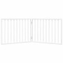 Puerta para perros plegable de 2 paneles, madera de álamo, blanca, 160 cm en Casetas y cercados para perros | Comprar online en 