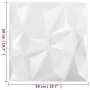 3D Wandpaneele 48 Stück rautenweiß 12 m² 50x50 cm von vidaXL, Wandverkleidung - Ref: Foro24-150912, Preis: 123,36 €, Rabatt: %