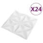 3D wall panels 24 units white origami 6 m² 50x50 cm by vidaXL, Wall covering - Ref: Foro24-150913, Price: 63,95 €, Discount: %