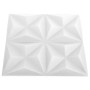 Paneles de pared 3D 24 unidades blanco origami 6 m² 50x50 cm