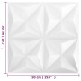 3D-Wandpaneele 24 Einheiten weißes Origami 6 m² 50x50 cm von vidaXL, Wandverkleidung - Ref: Foro24-150913, Preis: 60,39 €, Ra...