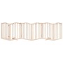 Puerta para perros plegable 6 paneles madera de álamo 300 cm