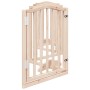 Puerta para perros plegable 6 paneles madera de álamo 300 cm