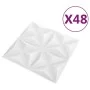 3D-Wandpaneele 48 Einheiten weißes Origami 12 m² 50x50 cm von vidaXL, Wandverkleidung - Ref: Foro24-150914, Preis: 118,56 €, ...