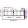 Cancela de valla doble puerta con arco 400x125 cm acero negro