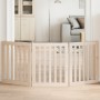 Puerta para perros plegable de 3 paneles, 150 cm, madera de