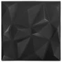 Paneles de pared 3D 48 unidades 50x50 cm negro diamante 12 m² de vidaXL, Recubrimiento de paredes - Ref: Foro24-150916, Preci...