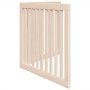 Puerta para perros plegable de 2 paneles, 160 cm, madera de