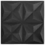 3D wall panels 48 units black origami 12 m² 50x50 cm by vidaXL, Wall covering - Ref: Foro24-150918, Price: 122,17 €, Discount: %
