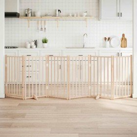 Puerta para perros con puerta plegable de 6 paneles, 300 cm