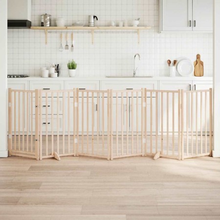 Puerta para perros con puerta plegable de 6 paneles, 300 cm