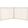 Puerta para perros plegable 2 paneles madera de abeto 160 cm