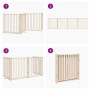 Puerta para perros con puerta plegable de 4 paneles, 320 cm, madera maciza de abeto en Casetas y cercados para perros | Comprar 