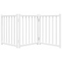 Puerta de perros plegable 3 paneles madera abeto blanco 150 cm