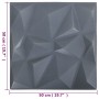 3D Wandpaneele 24 Stück diamantgrau 6 m² 50x50 cm von vidaXL, Wandverkleidung - Ref: Foro24-150919, Preis: 70,66 €, Rabatt: %