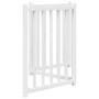 Puerta de perros plegable 3 paneles madera abeto blanco 150 cm