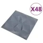 3D wall panels 48 units diamond gray 12 m² 50x50 cm by vidaXL, Wall covering - Ref: Foro24-150920, Price: 120,08 €, Discount: %