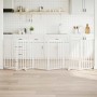 Puerta de perros plegable 6 paneles madera abeto blanco 300 cm