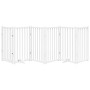 Puerta de perros plegable 6 paneles madera abeto blanco 300 cm