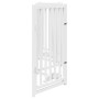 Puerta de perros plegable 6 paneles madera abeto blanco 300 cm