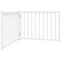 Puerta de perros plegable 2 paneles madera abeto blanco 160 cm